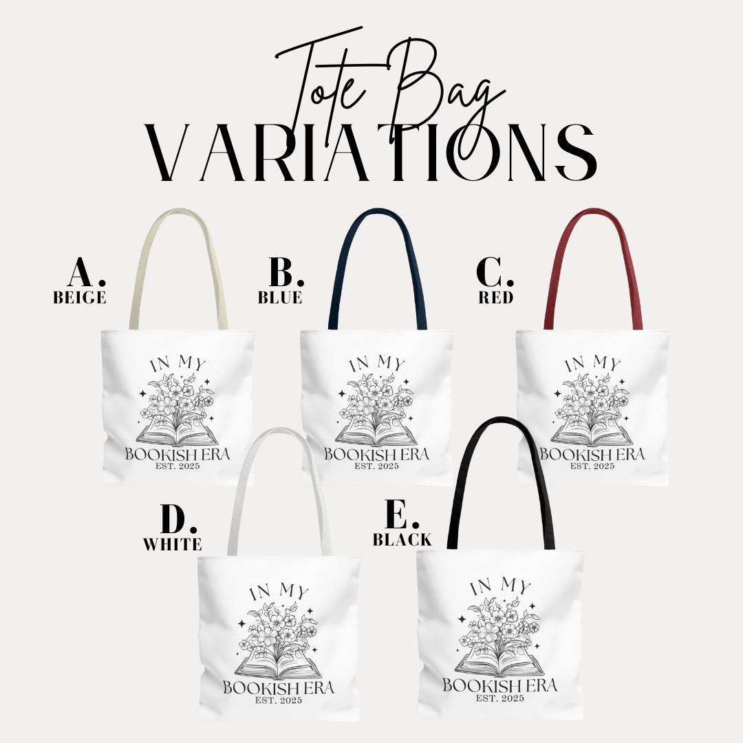 Personalized Book Lover Tote In My Bookish Era Custom Name Bag  Reading Gifts for Her, Teachers, Readers Tote Book Aesthetic Gift for Her