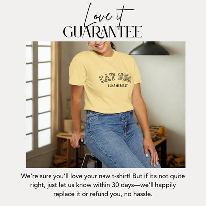 Personalized Cat Mom T-shirt Comfort Colors Custom Cat Mom Gift Idea Cat Lover Gift Tee Cat Mom Shirt Cute Cat Parent Owner Gift Pet Lovers