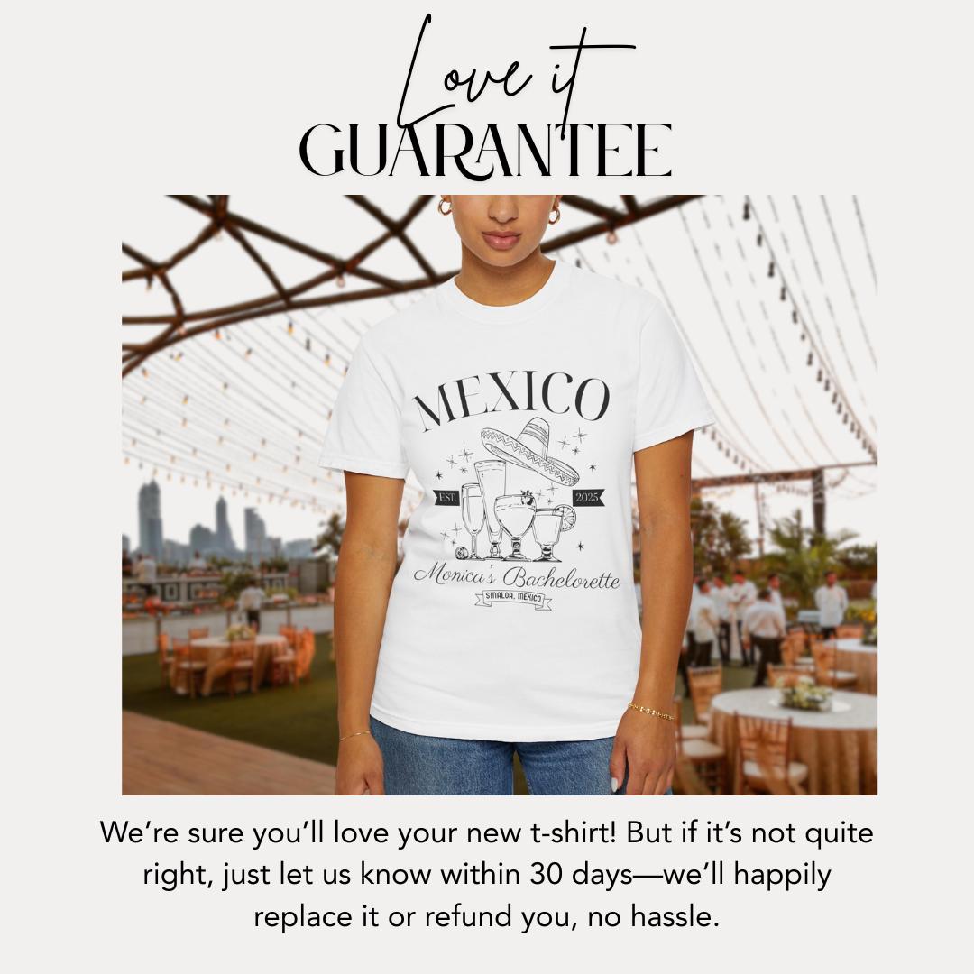 Personalized My Last Fiesta Custom Bachelorette T-Shirt Comfort Colors Bride Squad Tee Western Fiesta Bride Shirt  Bride Squad Matching