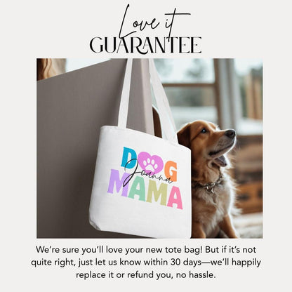 Personalized Dog Mama Tote Bag Custom Pet Lover Gift for Women Dog Mom Gift Idea Perfect Tote for Everyday Use, Dog Park, or Shopping Trips