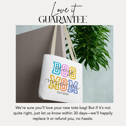 Dog Mom Tote Bag Personalized "EST. 2025" Gift for Dog Lovers Trendy Pet Owner Gift Pet Mom Gift Idea Dog Parent Tote Bag Gift for Dog Mom