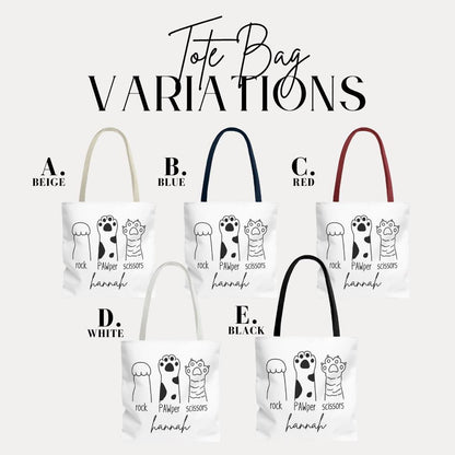 Personalized Rock PAWper Scissors Tote Bag Dog Mom Gift Cute Dog Tote Bag Grocery Bag for Dog Owner Bag for Dog Walks Parks and Everyday Us