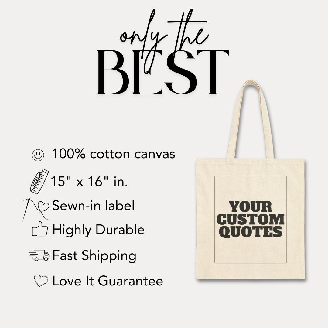 Bulk Personalized Cotton Canvas Tote Bag Personalized Business Tote with Your Logo & Text Office Staff Appreciation Gifts Team Merch Bag