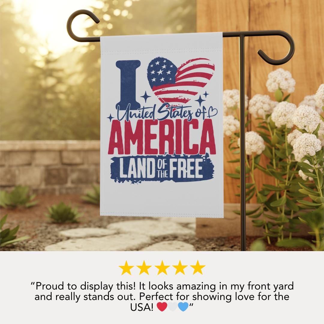 Patriotic Garden Banner Outdoor Decor American Flag Garden Flag 4th of July Yard Flag Home and Garden Veteran Gift Memorial Day Banner