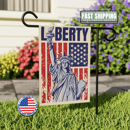 Patriotic Garden Banner Liberty Flag Decor Outdoor Garden Flag Independence Day Decoration American Flag Banner USA Home Decor Veteran Gift