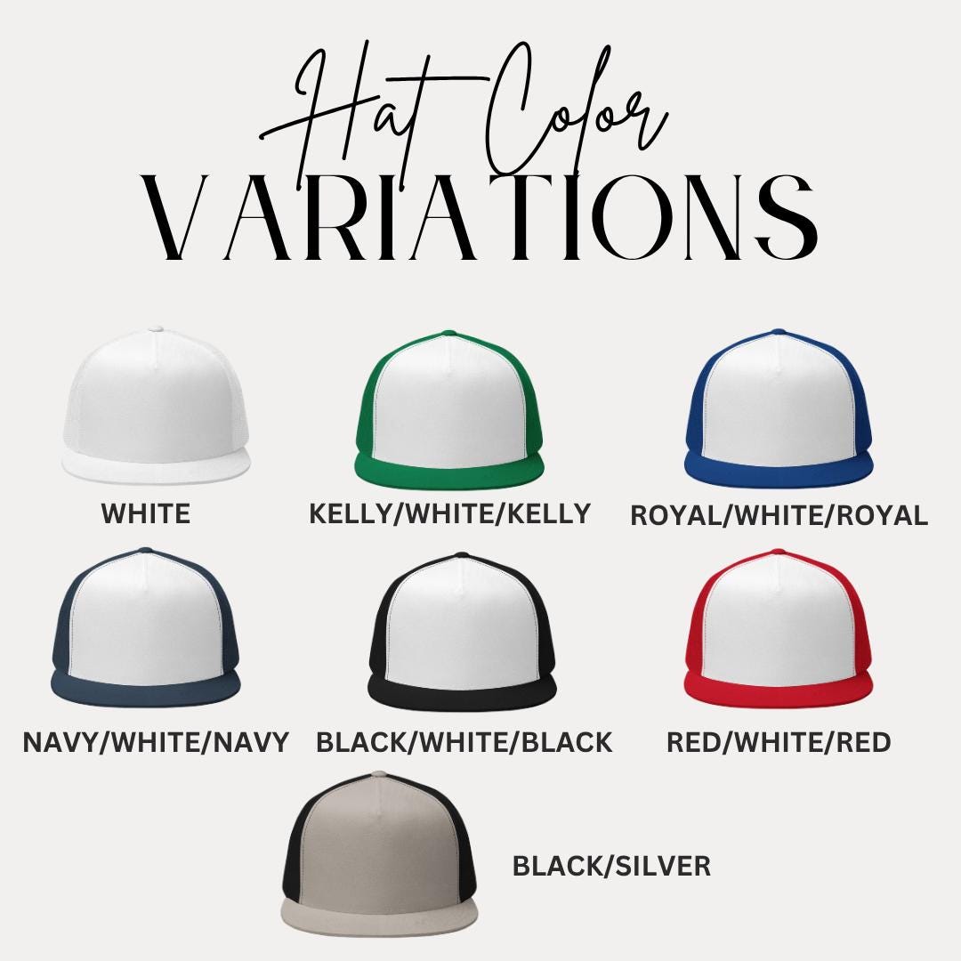 Personalized Embroidered 5 Panel Trucker Hat Custom Trucker Cap Gift for Him or Her Adjustable Unisex Cap Custom Text Hat Trendy Custom Cap