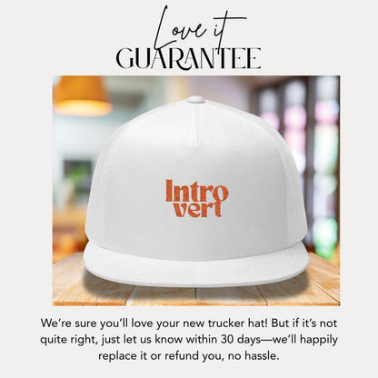 Introvert Embroidered 5 Panel Trucker Hat Introvert Trucker Cap Gift for Him or Her Cool Minimalist Hat Gift Introvert Unisex Cap Gift Idea