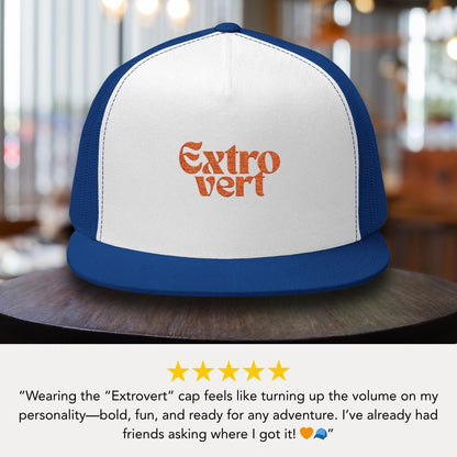 Extrovert Embroidered 5 Panel Trucker Hat Extrovert Trucker Cap Gift for Him or Her Hat Gift for Social Butterflies Hat for Outgoing People