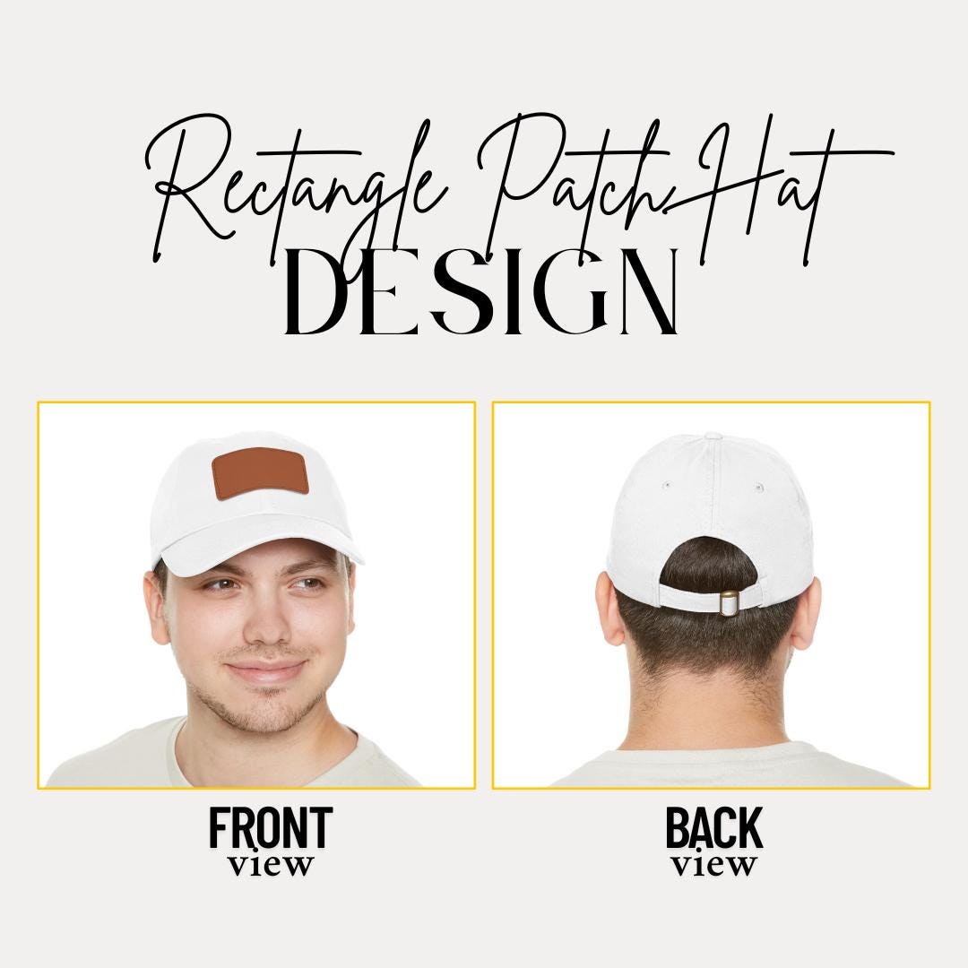 Personalized American Dad Hat with Leather Patch Patriotic Gift for Him, Husband, Boyfriend American Hat Patriotic Dad Cap Veteran Gift Idea