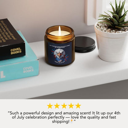 Scented Soy Candle with Patriotic Eagle Design Happy 4th of July Gift Relaxation Candle Home Decor Aromatherapy Home Decor USA Pride Candle