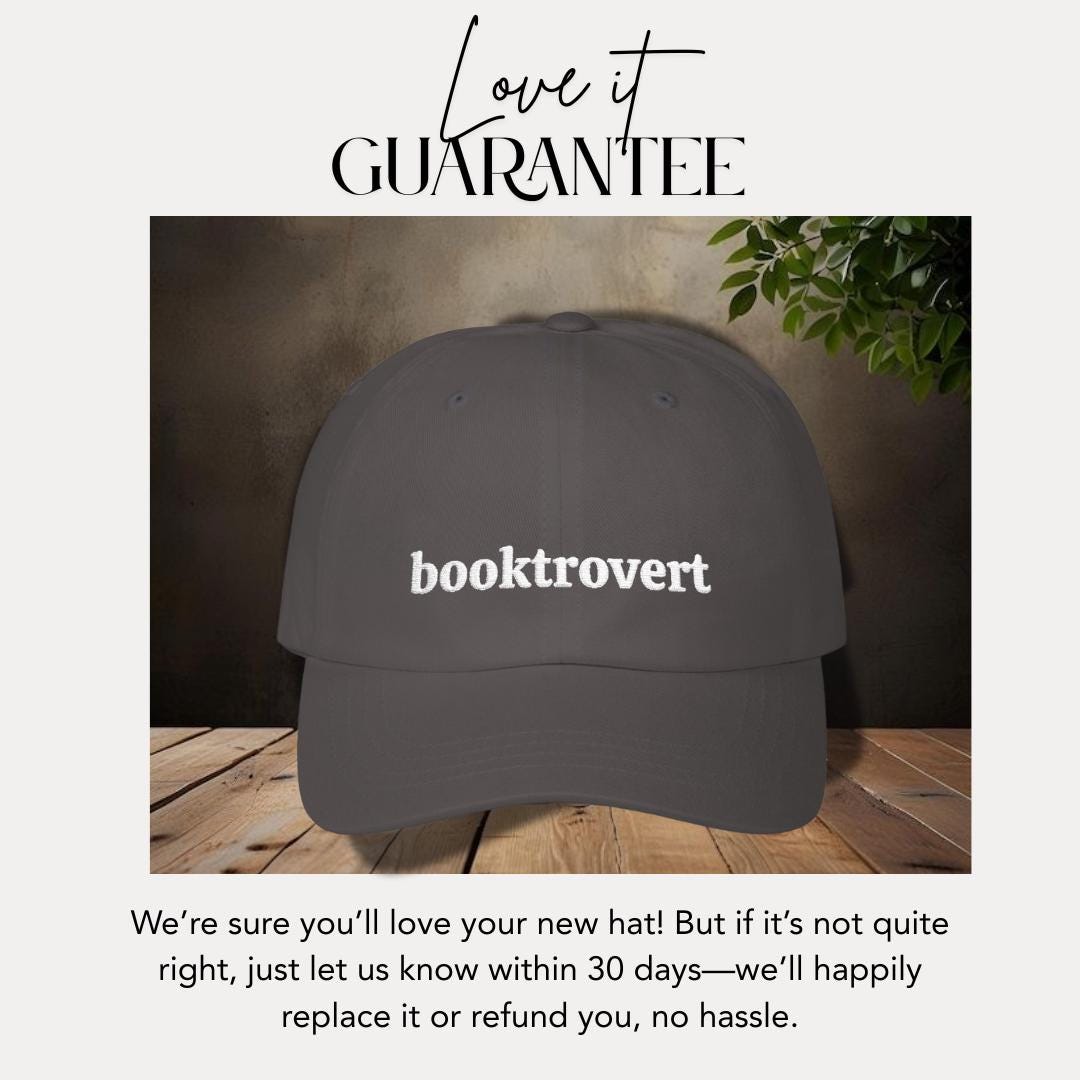 Classic Dad Cap Embroidered Booktrovert Design Funny Introvert Hat for Book Lovers Cap for Readers Gift for Bookworms Quiet Soul Unisex Hat