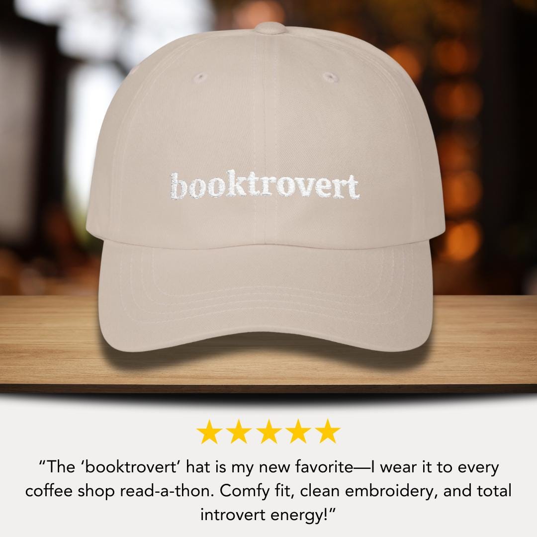 Classic Dad Cap Embroidered Booktrovert Design Funny Introvert Hat for Book Lovers Cap for Readers Gift for Bookworms Quiet Soul Unisex Hat