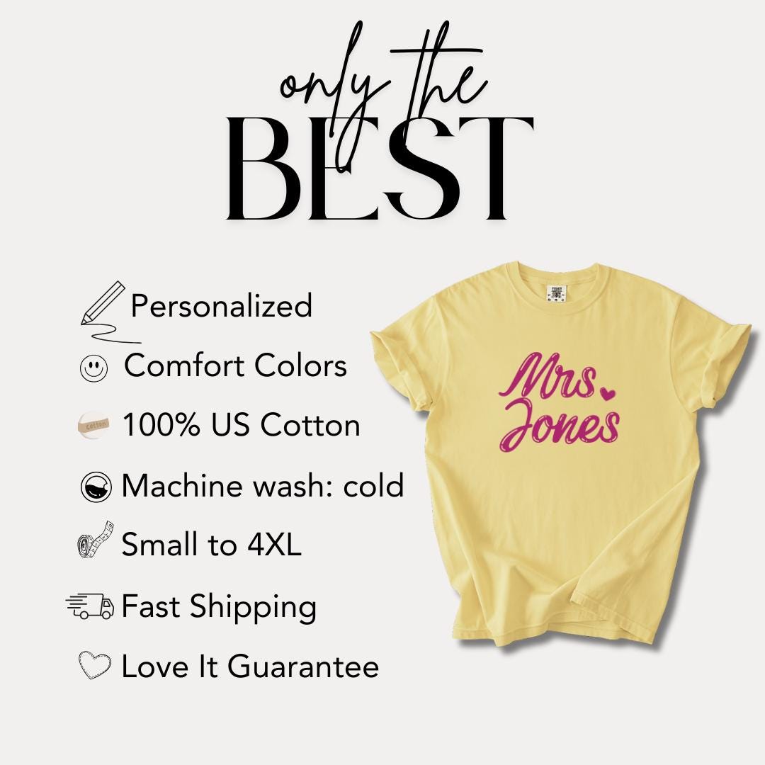 Personalized Bride T-Shirt with Name Wedding Gift Tee Engagement Gift for Her Honeymoon Shirt Mrs Shirt Bride to Be Shirt Bridal Shower Gift