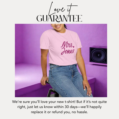 Personalized Bride T-Shirt with Name Wedding Gift Tee Engagement Gift for Her Honeymoon Shirt Mrs Shirt Bride to Be Shirt Bridal Shower Gift