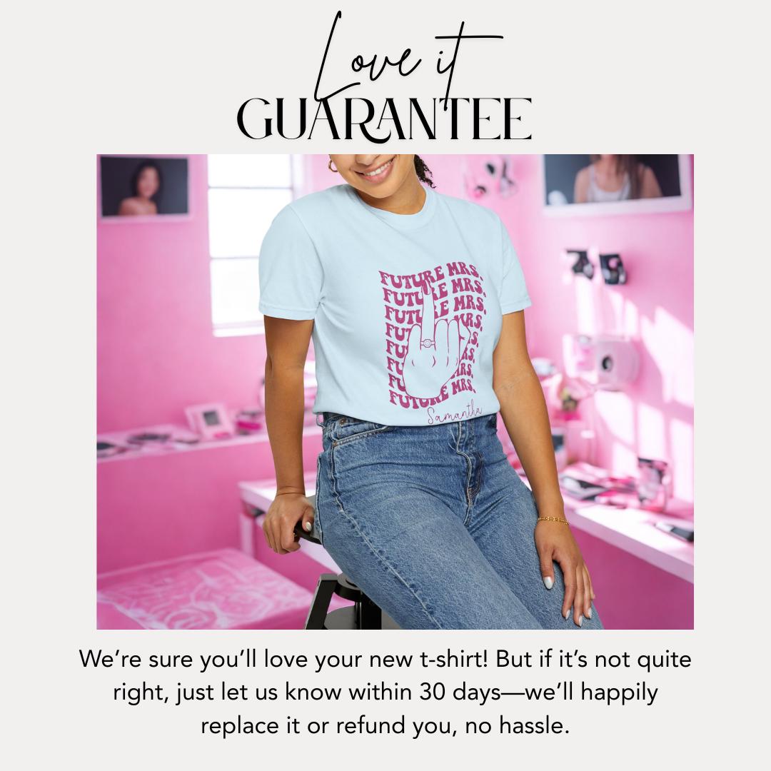Personalized Future Mrs Comfort Colors T-Shirt Custom Bachelorette Shirt Bridal Shower Gift Bride Shirt Engagement Gift Tee Future Wifey Top