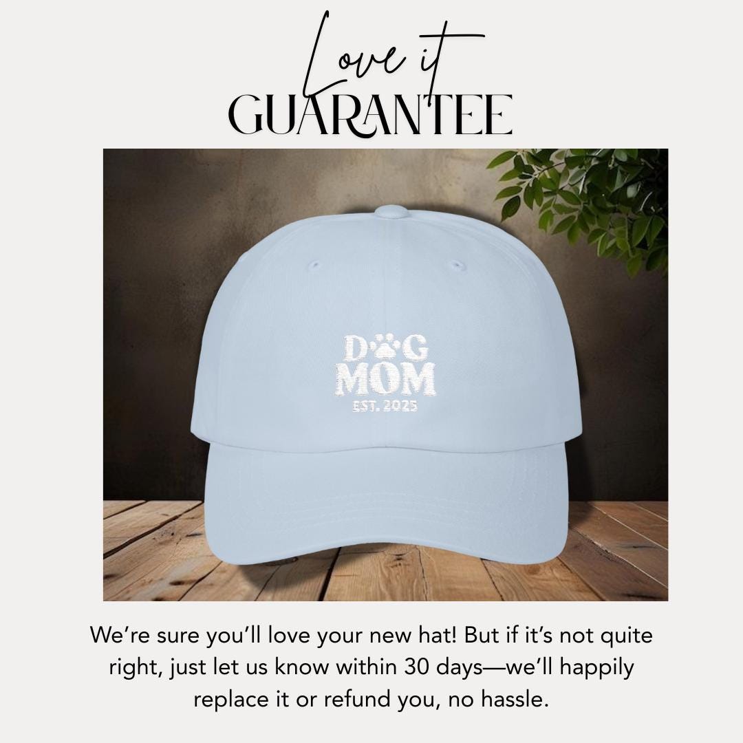Classic Mom Cap Embroidered Dog Mom EST. 2025 Design Gift for Pet Lovers Dog Mom Gift Idea Outdoor Dog Walker Cap Gift for Dog Mom Dog Owner