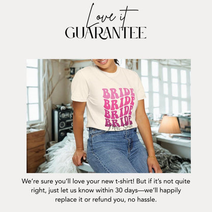 Personalized Bride Comfort Colors T-Shirt Cute Custom Bride Shirt Unisex Wedding Shirt Bridal Party Gift Bachelorette Party Tee Bride-to-Be