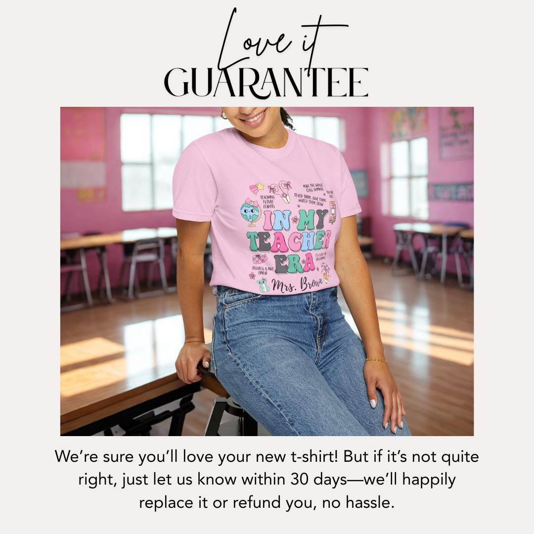 Personalized Teacher Appreciation Week In My Teacher Era T-Shirt Gift for Educators Cute Teacher Tee Classroom Shirt End of School Year Gift