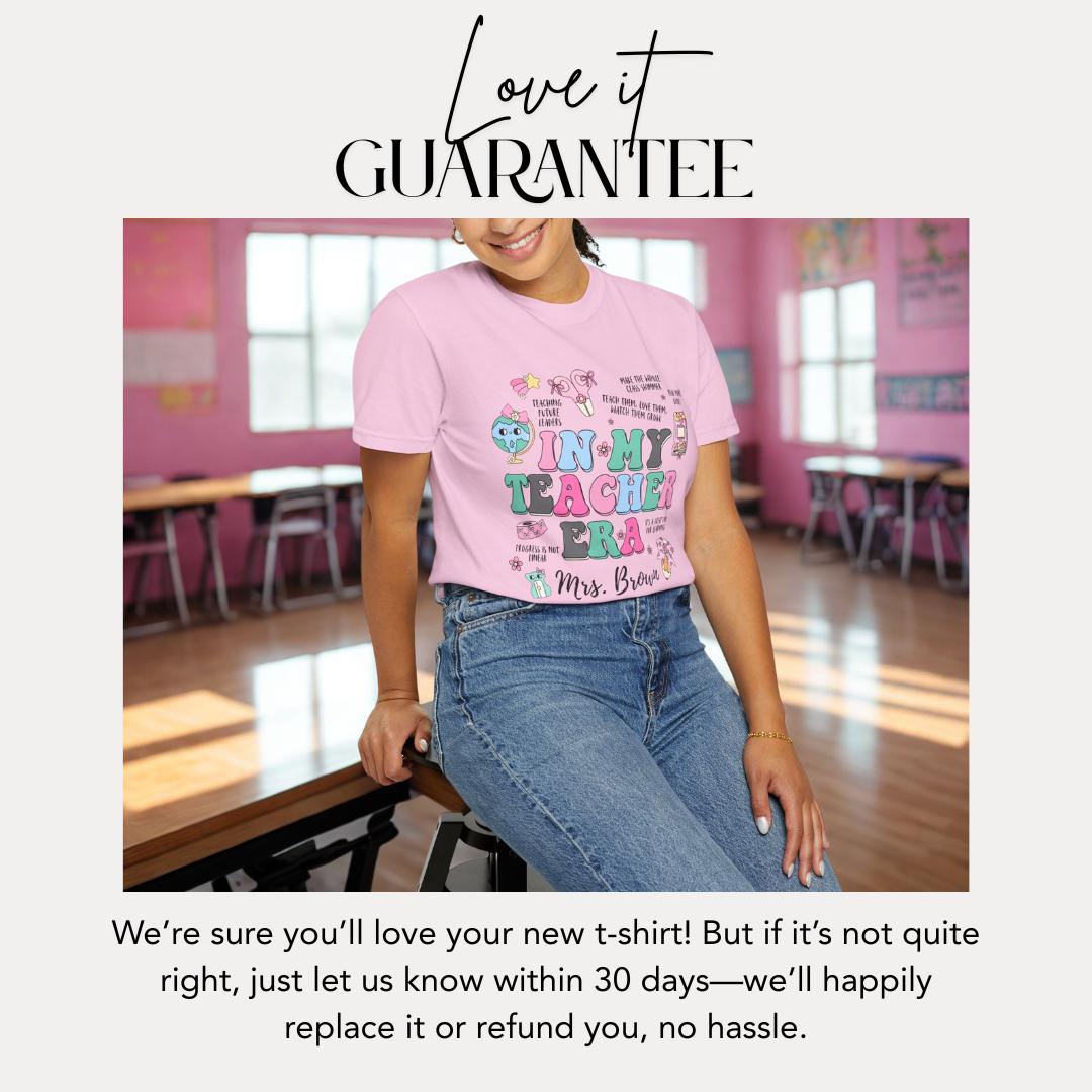 Personalized Teacher Appreciation Week In My Teacher Era T-Shirt Gift for Educators Cute Teacher Tee Classroom Shirt End of School Year Gift