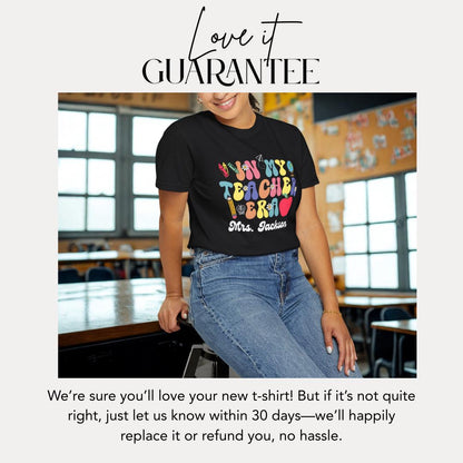 Personalized Teacher Appreciation T-Shirt Fun Teacher Gift Classroom Shirt Back to School T-Shirt Unisex Graphic Tee Summer Teacher Outfit