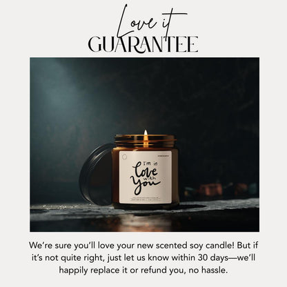 Scented Soy Candle: I'm in Love with You Romantic Gift for Him or Her Couple Gift Idea Anniversary Gift Valentine's Day Candle Love Candle