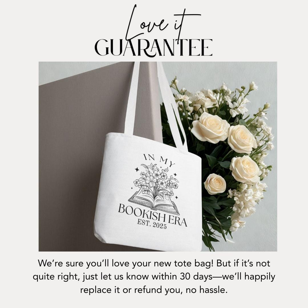 Personalized Book Lover Tote In My Bookish Era Custom Name Bag  Reading Gifts for Her, Teachers, Readers Tote Book Aesthetic Gift for Her