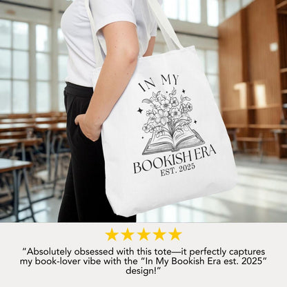 Personalized Book Lover Tote In My Bookish Era Custom Name Bag  Reading Gifts for Her, Teachers, Readers Tote Book Aesthetic Gift for Her