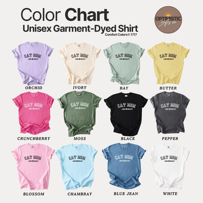 Personalized Cat Mom T-shirt Comfort Colors Custom Cat Mom Gift Idea Cat Lover Gift Tee Cat Mom Shirt Cute Cat Parent Owner Gift Pet Lovers