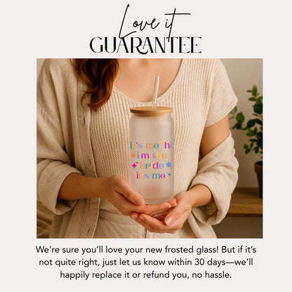 Colorful Taylor-Inspired Bride Cup Frosted Glass with Bamboo Lid & Straw Cup 16oz Bride to Be Tumbler Cute Aesthetic Bride Gift Coffee Cup