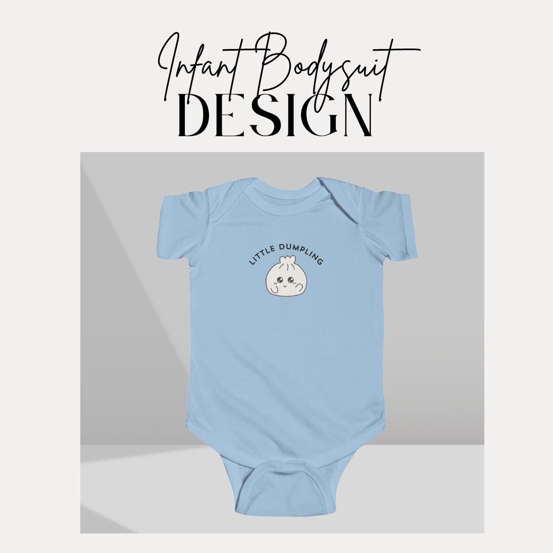 Little Dumpling Delight Cute Infant Fine Jersey Bodysuit Adorable Gift for Newborns Baby Shower Gift Newborn Essentials Funny Baby Onesie