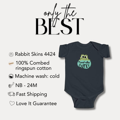 Ribbit-Ready Style! Toad-ally Cute Infant Fine Jersey Bodysuit Gift for New Parents Cute Baby Outfit Baby Shower Gift Idea Toddler Apparel
