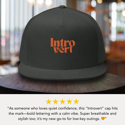 Introvert Embroidered 5 Panel Trucker Hat Introvert Trucker Cap Gift for Him or Her Cool Minimalist Hat Gift Introvert Unisex Cap Gift Idea