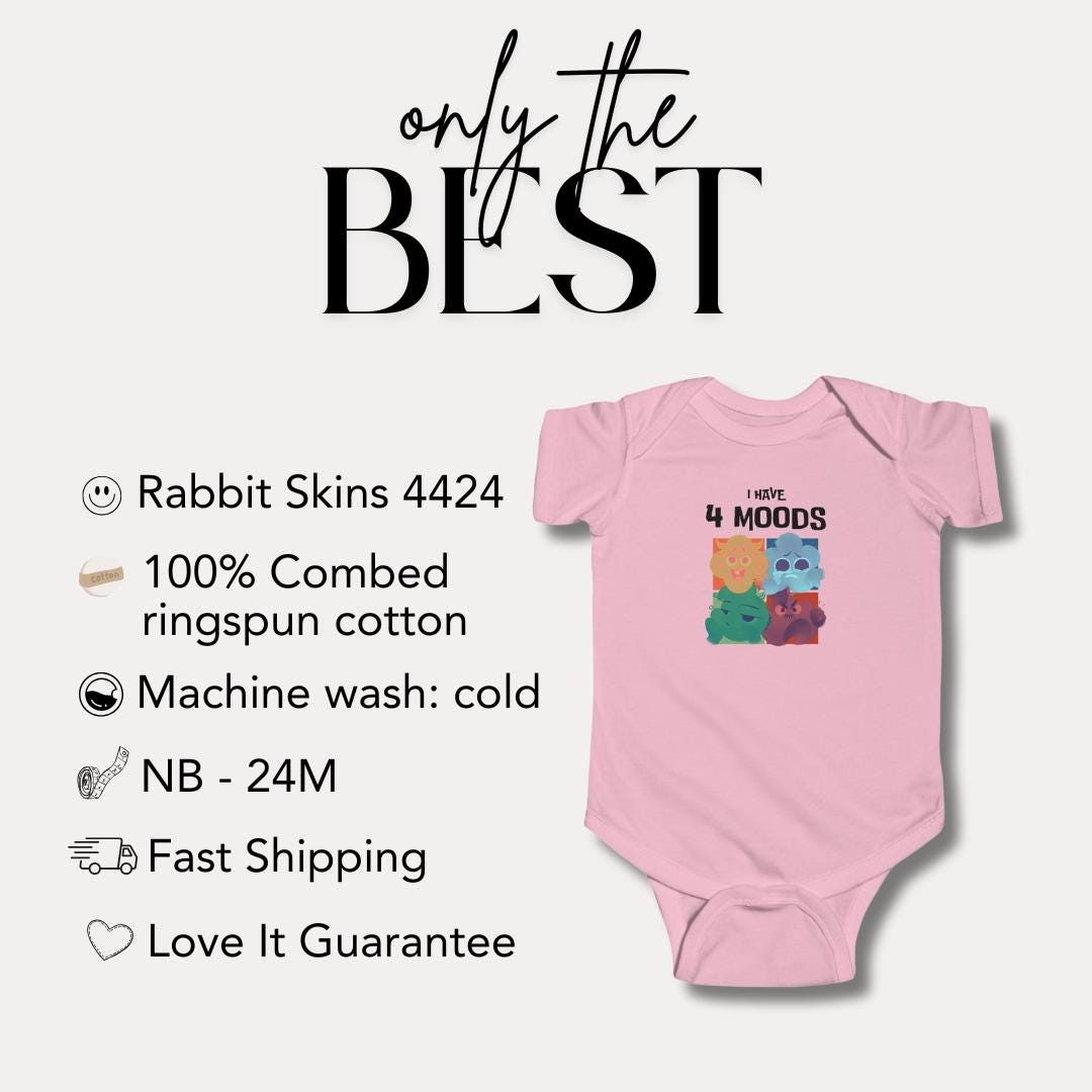 Infant Mood Fine Jersey Bodysuit Cute Baby Onesie for New Parents Funny Baby Gift Toddler Outfit Adorable Baby Shower Present Kids Clothing