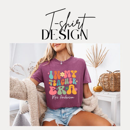 Personalized Teacher Appreciation T-shirt Comfort Colors Custom Trendy Teacher Gift Tee Teacher Classroom Outfit Apparel Gift for Teacher