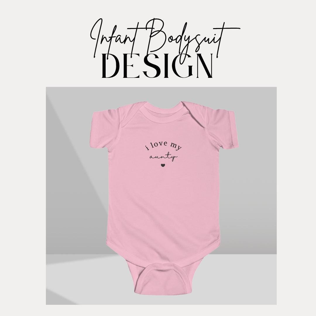 I Love My Aunty Infant Fine Jersey Bodysuit Aunty Gift for Newborn Aunty Baby Shower Gift New Baby Gift from Aunty Cute Baby Clothing Idea