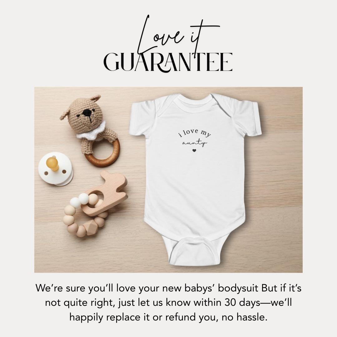 I Love My Aunty Infant Fine Jersey Bodysuit Aunty Gift for Newborn Aunty Baby Shower Gift New Baby Gift from Aunty Cute Baby Clothing Idea