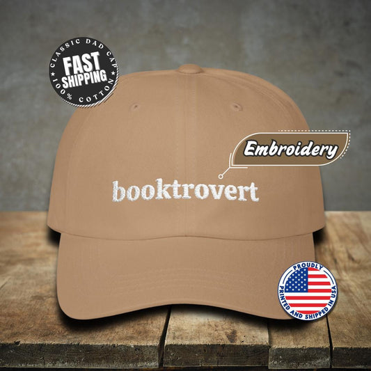 Classic Dad Cap Embroidered Booktrovert Design Funny Introvert Hat for Book Lovers Cap for Readers Gift for Bookworms Quiet Soul Unisex Hat