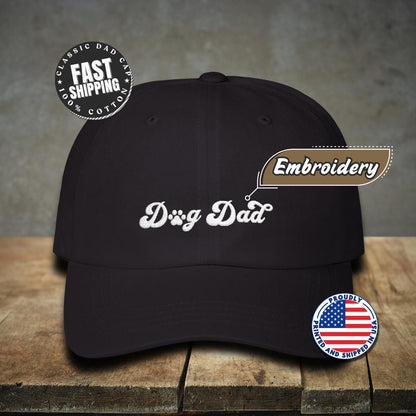 Classic Dad Cap Embroidered Dog Dad Design Hat for Dog Lovers & Pet Parents Trendy Dog Dad Apparel Hat Gift for Proud Dog Lover Owners