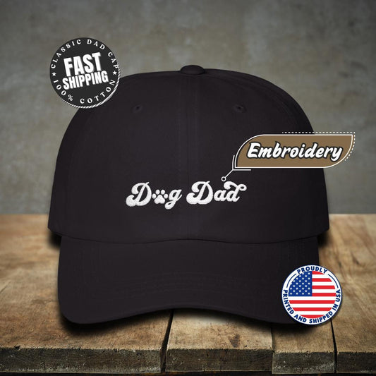 Classic Dad Cap Embroidered Dog Dad Design Hat for Dog Lovers & Pet Parents Trendy Dog Dad Apparel Hat Gift for Proud Dog Lover Owners
