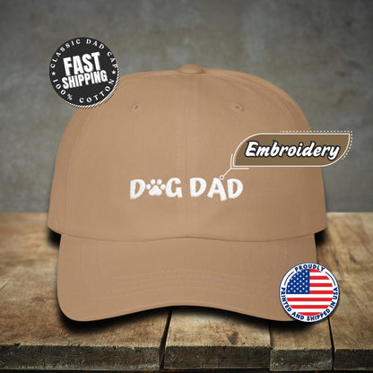 Classic Dad Cap Embroidered Dog Dad Design Hat for Dog Lovers & Pet Parents Trendy Dog Dad Apparel Hat Gift for Proud Dog Lover Owners