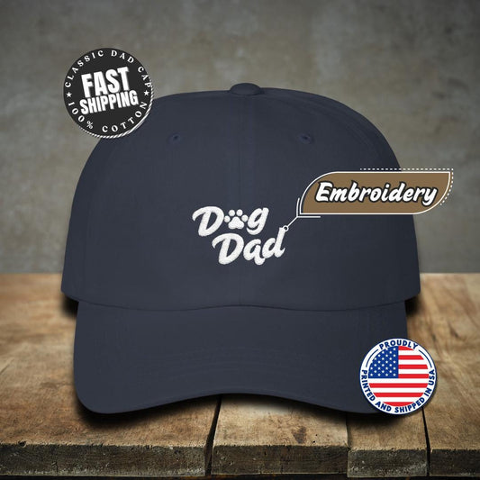 Classic Dad Cap Embroidered Dog Dad Design Hat for Dog Lovers & Pet Parents Trendy Dog Dad Apparel Hat Gift for Proud Dog Lover Owners