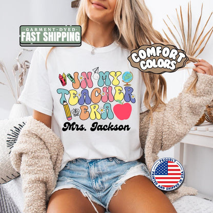 Personalized Teacher Appreciation T-Shirt Fun Teacher Gift Classroom Shirt Back to School T-Shirt Unisex Graphic Tee Summer Teacher Outfit