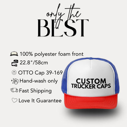 Personalized Trucker Caps Customized Hats for Outdoor Adventures Bachelorette Party Unique Gifts Trucker Cap Company Giveaways and Events