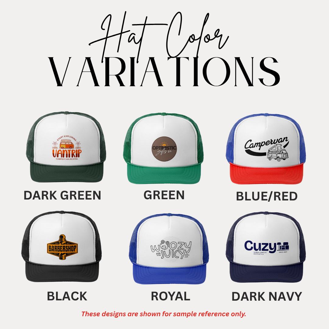 Personalized Trucker Caps Customized Hats for Outdoor Adventures Bachelorette Party Unique Gifts Trucker Cap Company Giveaways and Events