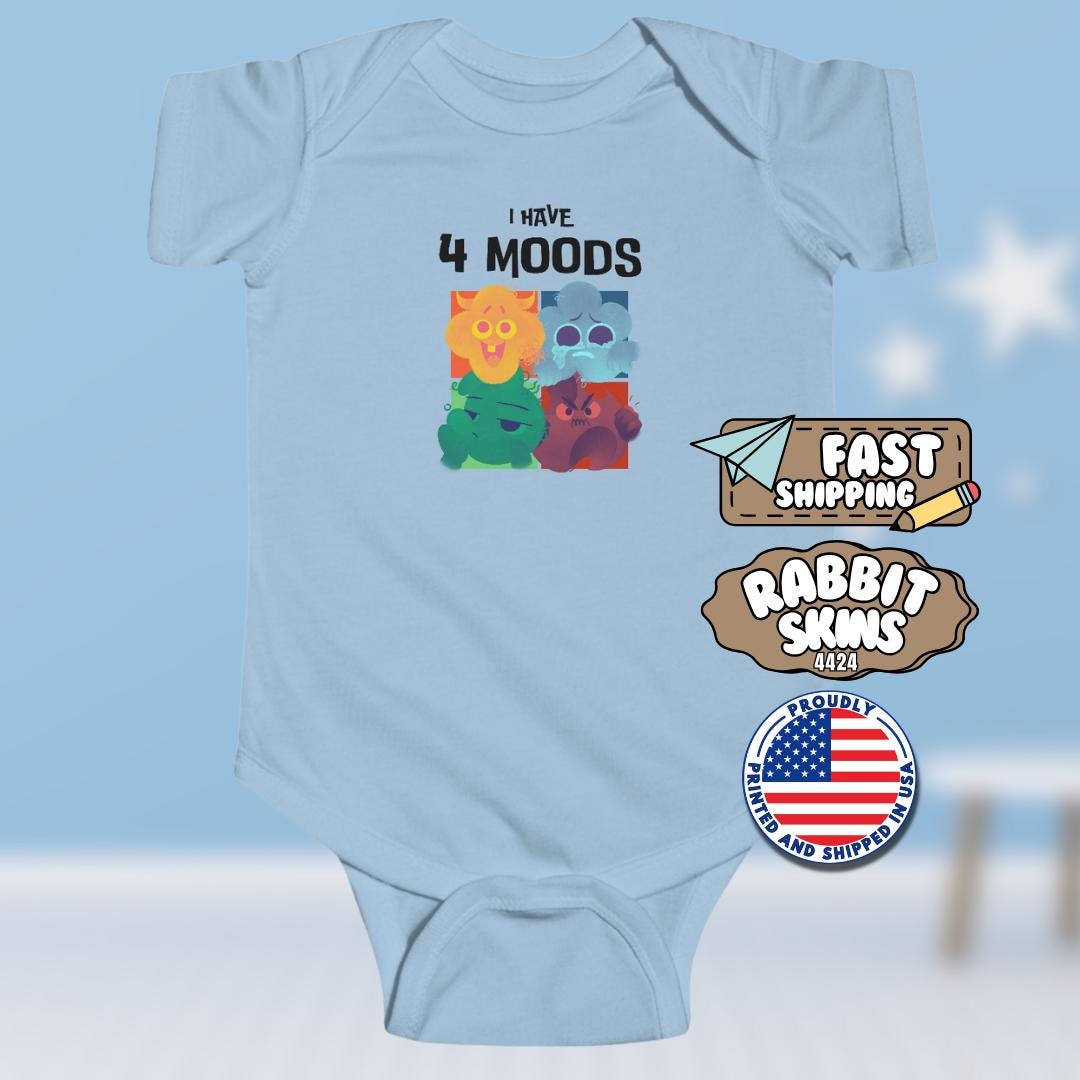 Infant Mood Fine Jersey Bodysuit Cute Baby Onesie for New Parents Funny Baby Gift Toddler Outfit Adorable Baby Shower Present Kids Clothing