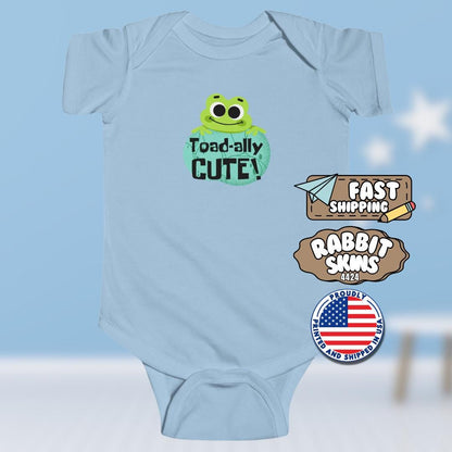 Ribbit-Ready Style! Toad-ally Cute Infant Fine Jersey Bodysuit Gift for New Parents Cute Baby Outfit Baby Shower Gift Idea Toddler Apparel
