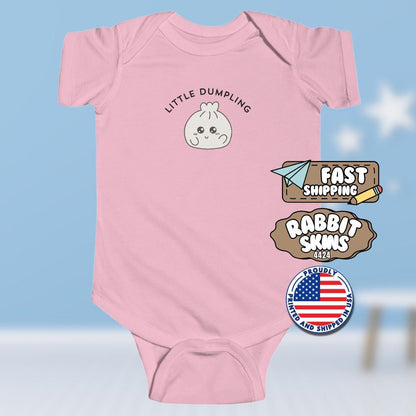 Little Dumpling Delight Cute Infant Fine Jersey Bodysuit Adorable Gift for Newborns Baby Shower Gift Newborn Essentials Funny Baby Onesie
