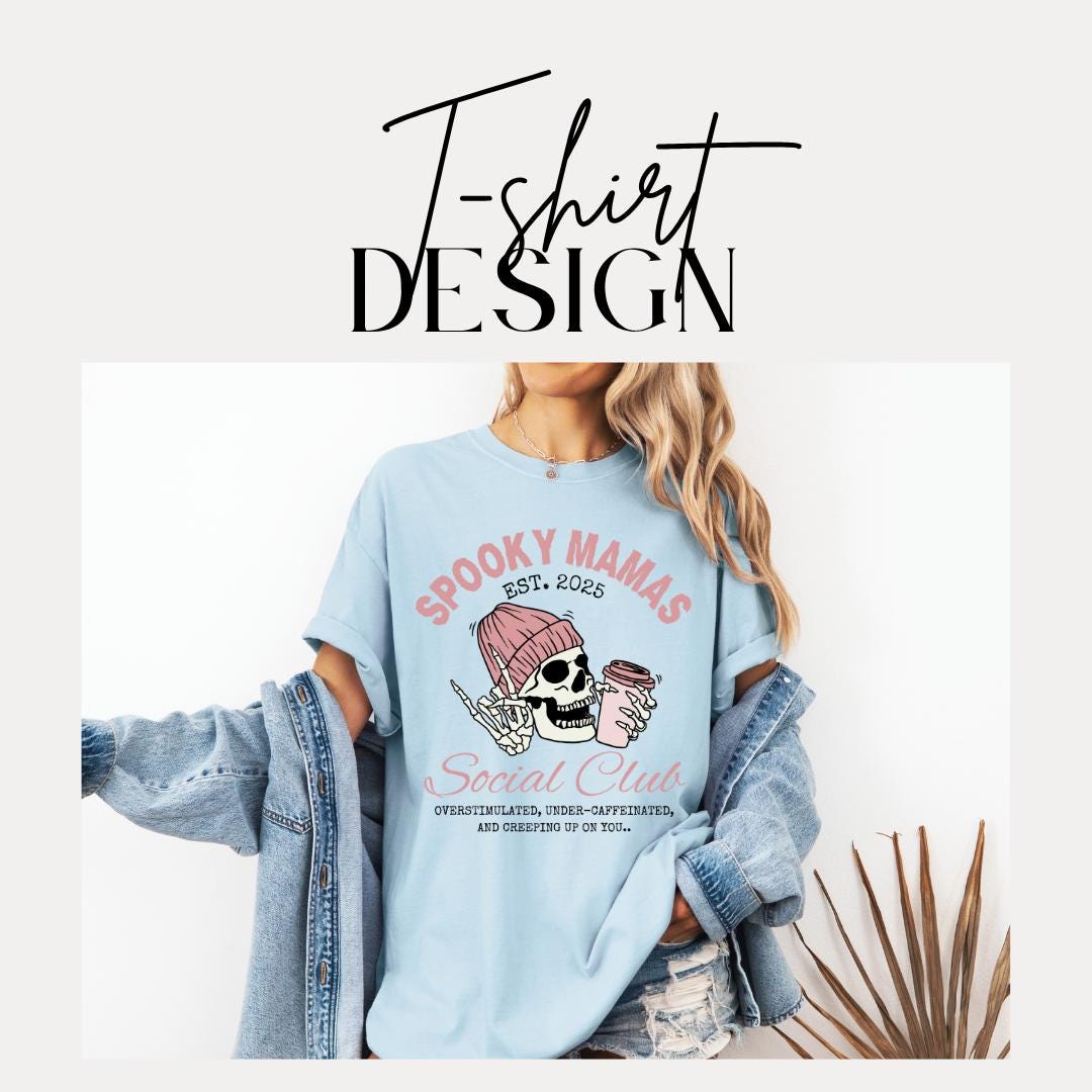 Personalized Spooky Mamas Social Club Comfort Colors T-Shirt Custom Year Halloween Shirt Gift for Mom Halloween Shirt Mom Life Halloween Tee