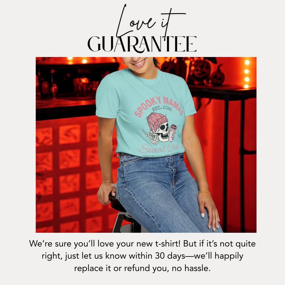 Personalized Spooky Mamas Social Club Comfort Colors T-Shirt Custom Year Halloween Shirt Gift for Mom Halloween Shirt Mom Life Halloween Tee