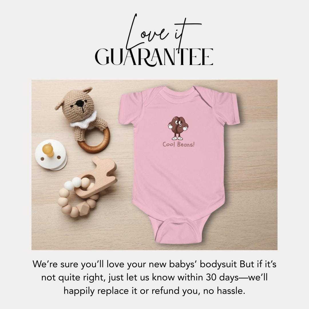 Cool Beans Infant Fine Jersey Bodysuit Cute Cartoon Baby Clothes Baby Shower Gift Newborn Outfit Onesie Baby Bodysuit Trendy Baby Apparel